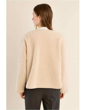 VESTE IMITATION MOUTON CRÈME  - MOLLY BRACKEN